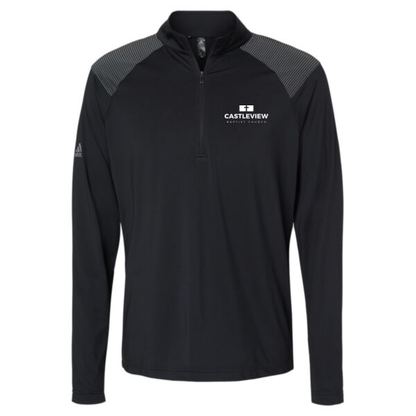 Castleview - Adidas Shoulder Stripe Quarter-Zip Pullover Thumbnail