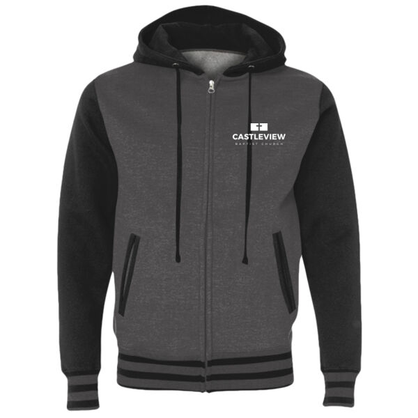 Castleview - Heavyweight Varsity Full-Zip Hooded Sweatshirt Thumbnail